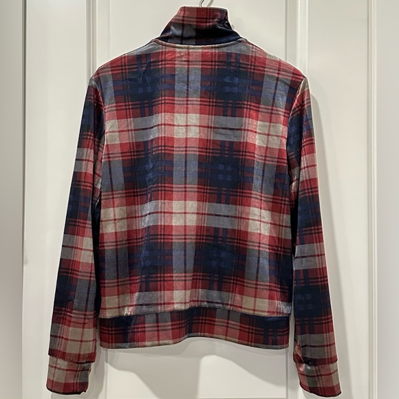 MIRROR IMAGE Plaid Velour Full Zip Jacket Women’s Medium - Picture 10 of 15